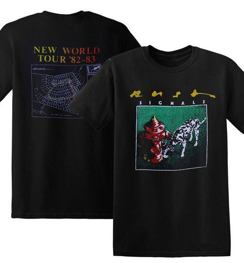 Discover Rush Signals New World Tour Shirt