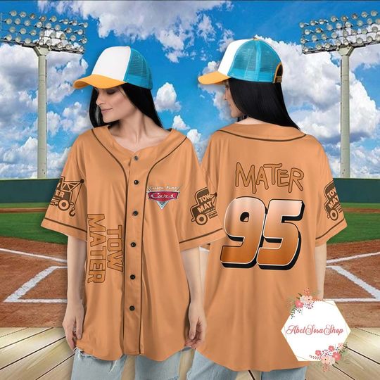 Tow Mater Baseball Jersey Shirt, Radiator Springs Shirt, Disneyland Jersey Shirt