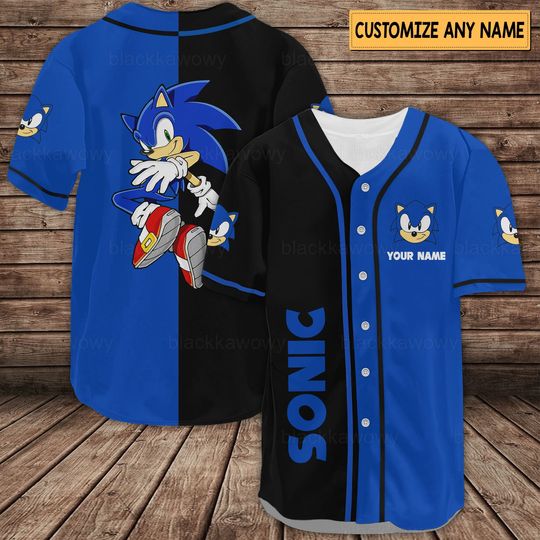 Sonic Shirt, Sonic Jersey Shirt, Sonic Baseball Jersey, Sonic Baseball Shirt