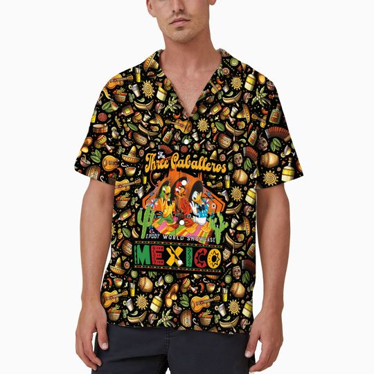 Disney Vintage Hawaiian Shirt, Disney Margarita Button Up Shirt, Cinco De Mayo Epcot Shirt