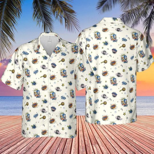 Sonic Shirt, Sonic Hawaiian Shirt, Sonic Button Shirt, Sonic And Tails Shirt