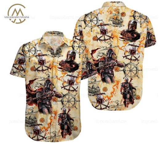 Star Wars The Mandalorian Pirates Costume Gift For Movie Fans Hawaiian Shirt, Disneyworld Shirts