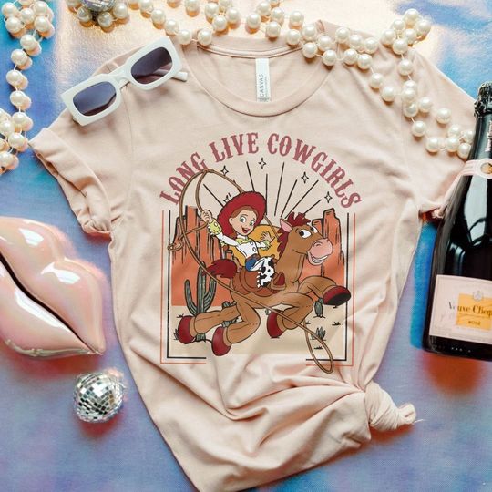 Vintage Disney Toy Story Jessie Shirt Long Live Cowgirls Unisex T-Shirtt, Toy Story Jessie and Bullseye Shirt, Disney Family Shirt