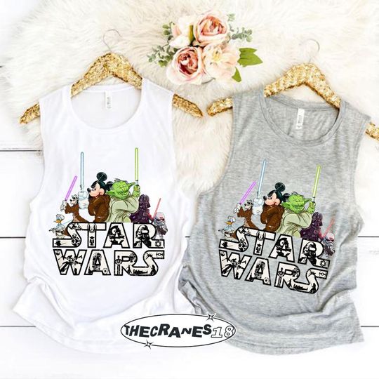 Disney Star War Mickey And Friends Tank, Star War Tank Top,