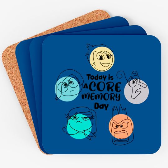 Today is a Core Memory Day Coasters, Magical Vacation Coasters, Disney World Coasters, Inside Out Coasters
