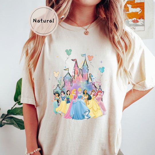 Disney Princess Shirt, Disney Pincess Castle Tshirt, Girls Disneyworld Trip