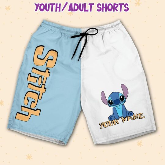 Personalize Vintage Disney Stitch Cute But Crazy Shorts