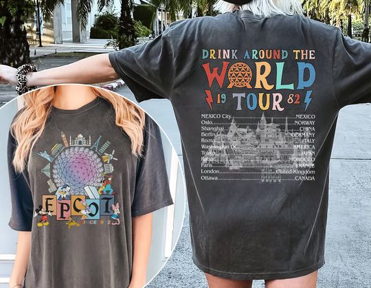 Vintage Disney Epcot World Tour Shirt, Retro Disney Epcot Shirt