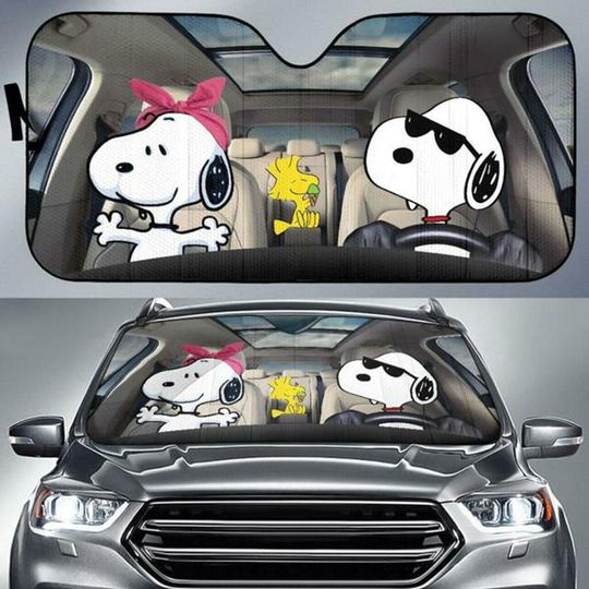 Snoopy Auto Sunshade Auto Car Windshield Window Sun Shade