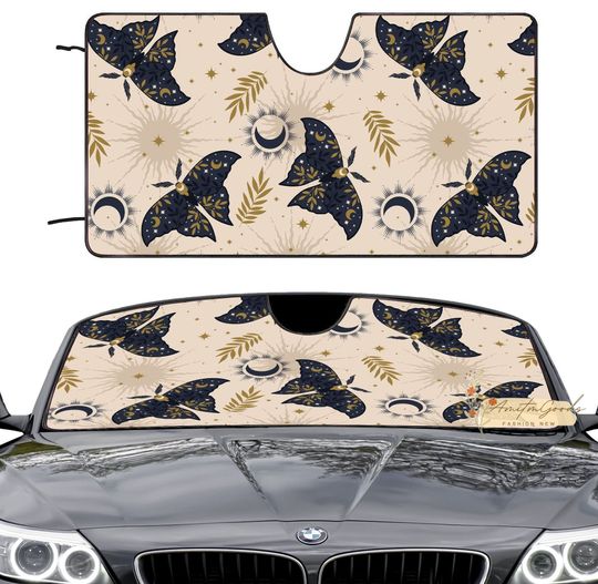 Car Sunshades with Sun and Moon Butterfly Photos