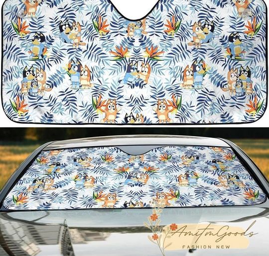 BlueyDad Hawaiian Pattern Car Seat Cover, BlueyDad Dad Life Family Car Sun Shade