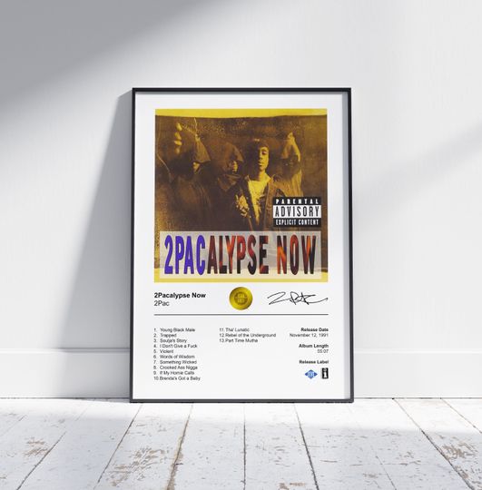 Discover 2Pac Poster - 2Pacalypse Now Album Cover Poster