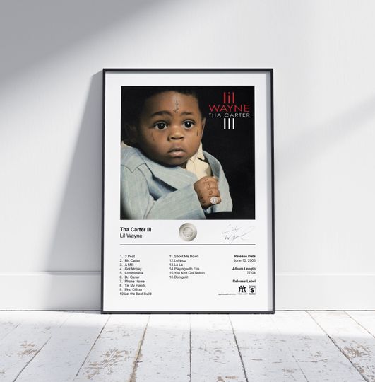 Lil Wayne Poster - Tha Carter III Album Cover Poster