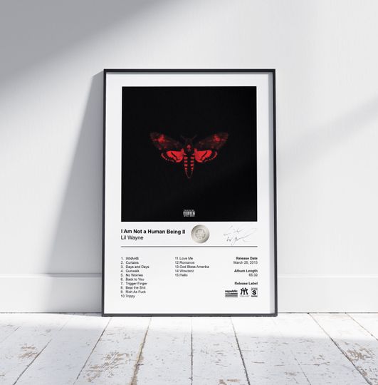 Lil Wayne Poster - I Am Not a Human Being II Album Cover Poster