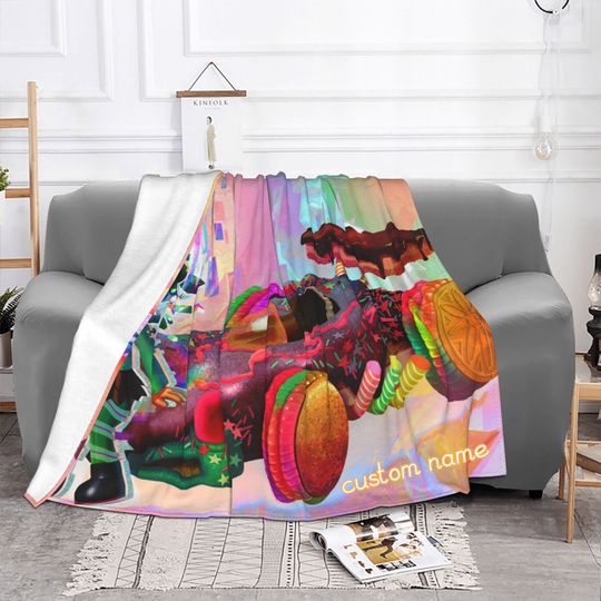 Disney Vanellope von Schweetz Custom Name Soft Blanket Kids and Adult Bedroom Decor Christmas Gifts