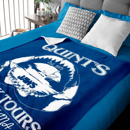 Jaws Quints Shark Tours Movie Baby Blankets