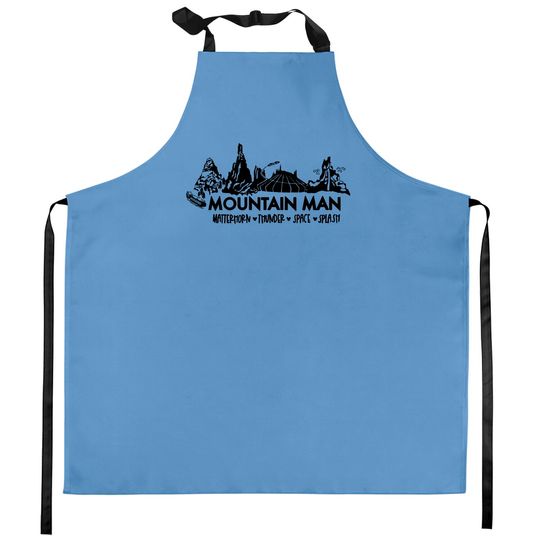 Disney mountain man Kitchen Aprons, DISNEYLAND Kitchen Aprons, splash mountain, space mountain , Matterhorn Kitchen Aprons