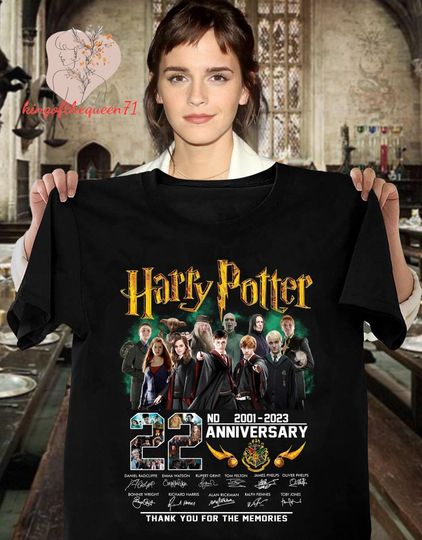 Discover Harry Potter Anniversary Signatures T-Shirt, Anniversary Shirt
