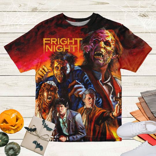 T-Shirt 3D Fright Night Horror Movie, Fright Night Vampire