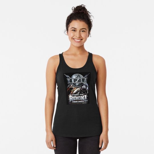Tesla time to rock Tour 2023 Racerback Tank Top