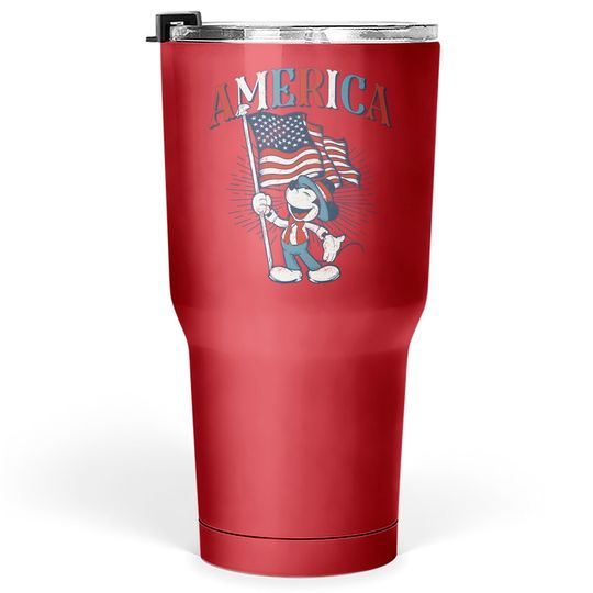 Disney Mickey Mouse with American Flag USA Fourth of July Tumblers 30 oz,