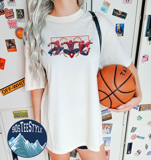 Spiderman Shirt, Three Spider-man T-Shirt, Disney Spiderman Shirt