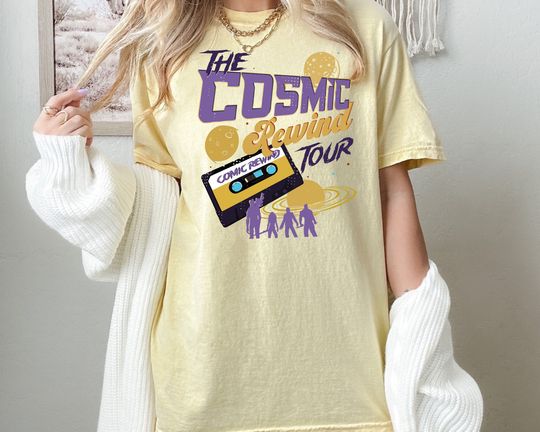 The Cosmic Rewind Tour Cassette Shirt,  Disney Group Apparel, Guardians and Galaxy