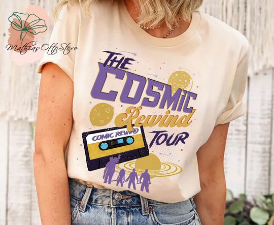 The Cosmic Rewind Tour Cassette Shirt, Guardians of the Galaxy Shirt, Epcot Roller Coaster Shirt, Disney Marvel Shirt