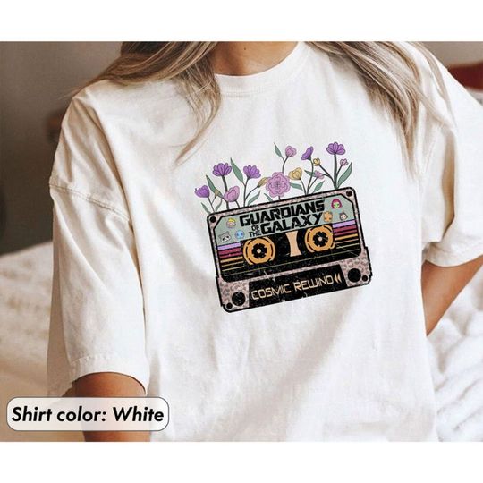 Guardians Of The Galaxy Shirt, Cosmic Rewind Cassette ,  Disney Flower Shirt
