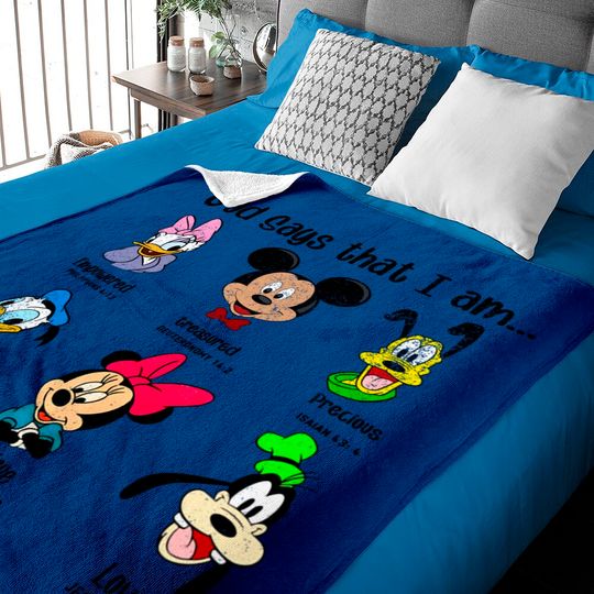 God Says I Am Mickey Baby Blankets, Mickey And Friends Baby Blankets, Disney Baby Blankets