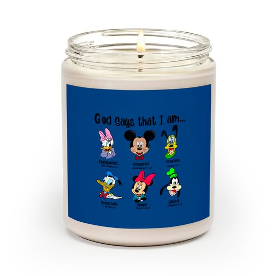 God Says I Am Mickey Scented Candles, Mickey And Friends Scented Candles, Disney Scented Candles