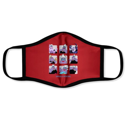 Ursula The Little Mermaid Funny Ursula Moods Disney Face Masks