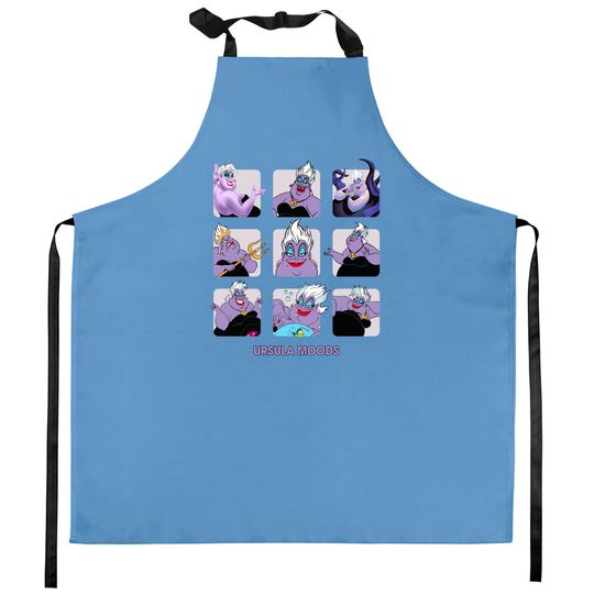 Ursula The Little Mermaid Funny Ursula Moods Disney Kitchen Aprons