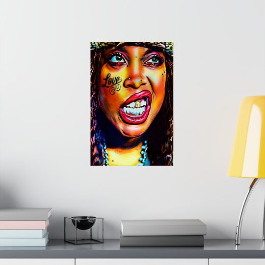 Erykah Badu Erykah Badu Erykah Badu Erykah Badu Premium Matte Vertical Poster