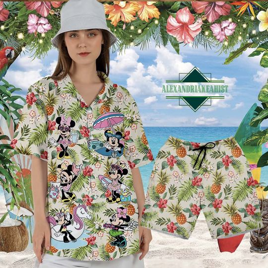 Minnie Hawaii Shirt, Disney Hawaiian Shirt, Minnie Mouse Hawaiian Shirt, Minnie Mouse Trip Shirt