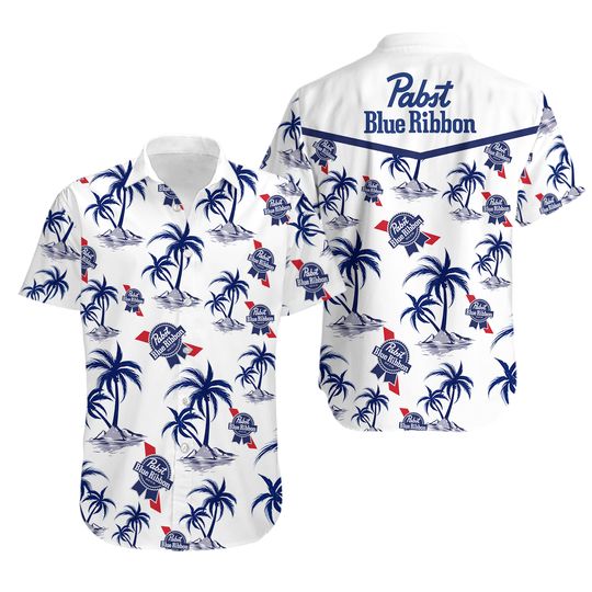 Pabst Blue Ribbon Hawaiian Shirt