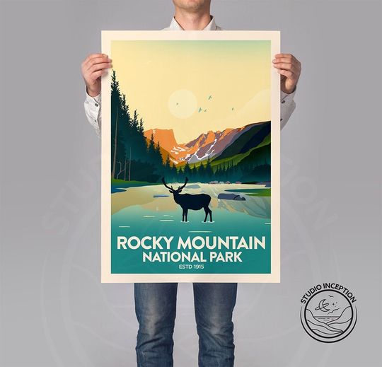 Discover Rocky Mountain Print, Rocky Mountain National Park Art Print