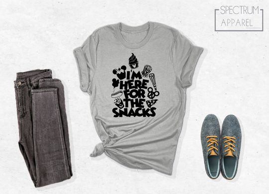 I'm Here For The Snacks Shirt, Mouse Park Shirts, Disney Trip Outfit, Inspired by Disneyland Shirt