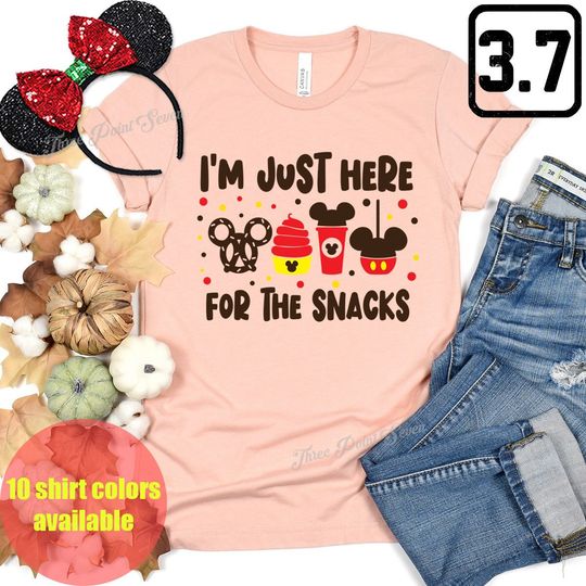 Disney Snacks Shirt I'm Just Here For The Snacks, Disney Snacking Tester Shirt, Disney Family Trip Matching Shirt