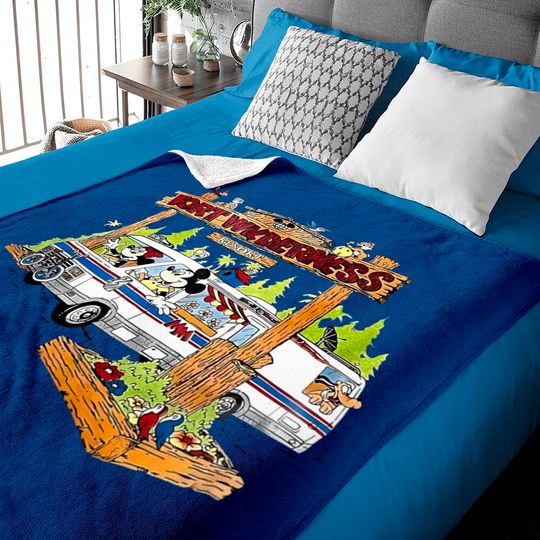 Vintage Fort Wilderness Baby Blankets, Disney Holiday Baby Blankets, Disney Resort Baby Blankets