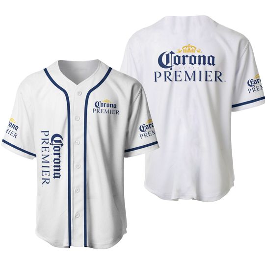 White Corona Premier Beer Baseball Jersey, Christmas Gift, Lover Beer