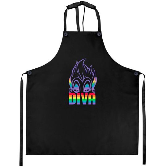 Disney villains ursula diva pride Aprons