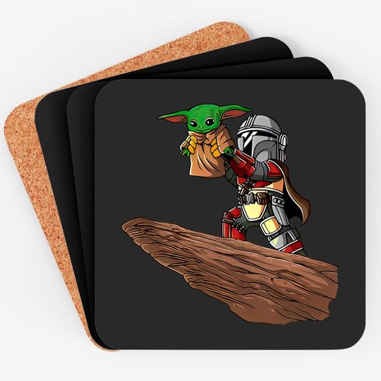 Mandalorian Grogu Coasters, Mandalorian Coasters, Star Wars, Star Wars Coasters, Disney Star Wars Coasters