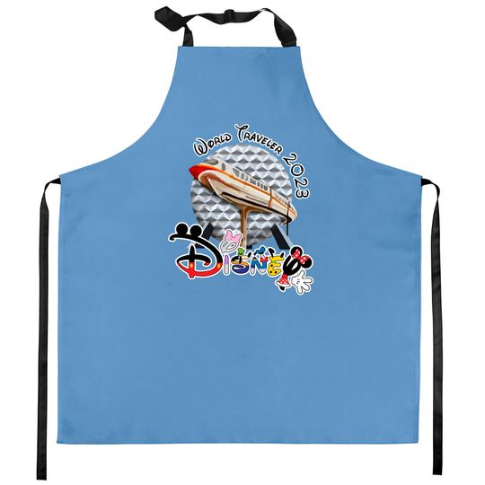 Epcot Family Kitchen Aprons 2023 World Traveler Group Kitchen Aprons 2023 Disney Epcot Group Kitchen Aprons