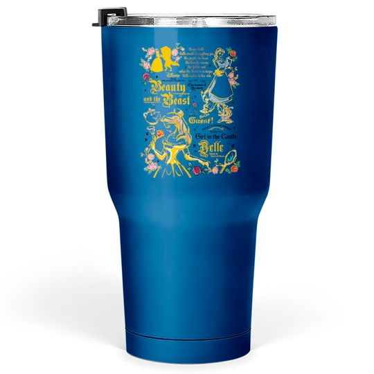 Belle Tumblers 30 oz, Disney Comfort Color Tumblers 30 oz, Beauty Beast Tumblers 30 oz
