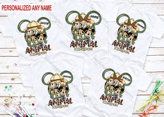 Disney Animal Kingdom shirts, Disney Theme Vacation T-shirts, Family Matching Disney Shirt