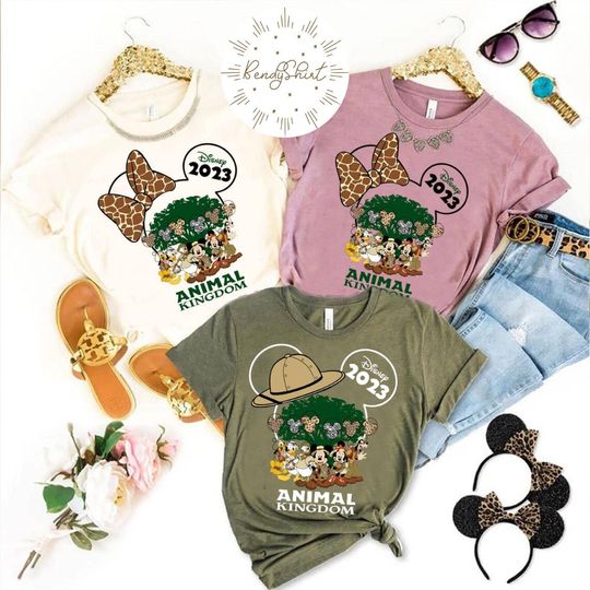 Disney animal kingdom 2023 shirt, Mickey & friends safari mode shirt, Let's get wild family adventure shirt