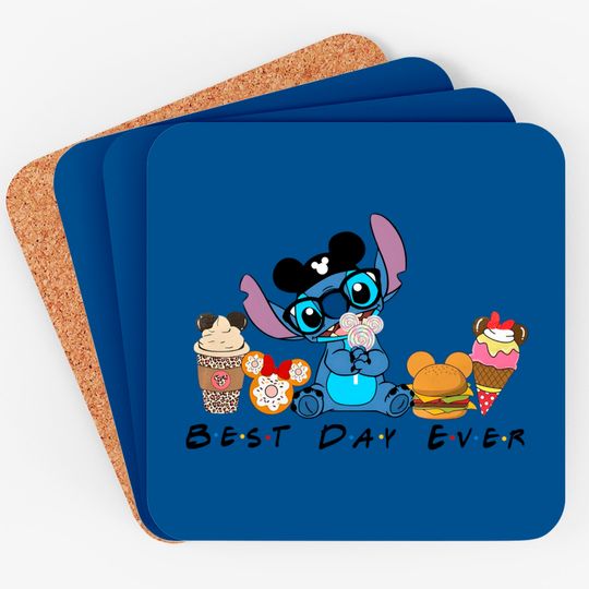 Best Day Ever Coasters, Disney Stitch Coasters, Disney Matching Coasters