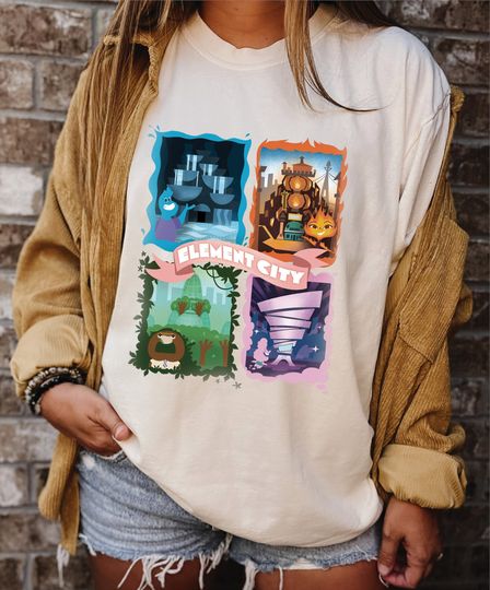 Elemental 2023 Disney shirt, Disney Pixar Elemental shirt, Ember Wade Clod Grale Shirt