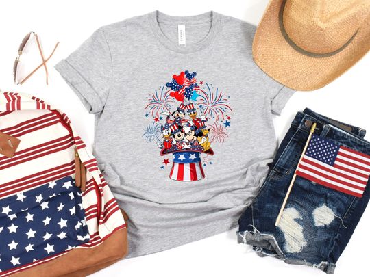 Mickey And Friends 4th Of July Shirt, Fourth of July Disney Trip Shirt
